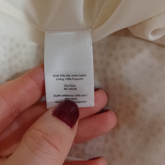 NWOT VINEYARD VINES Silk Blend Ivory Dot Pintuck Pullover Long Sleeve Top - Picture 9 of 9